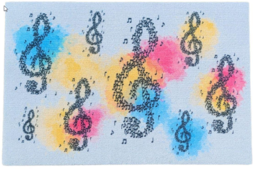 Fussmatte bunt Violinschlüssel 