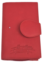 Geldbörse rot Notenlinien Damen 