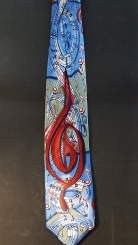 Krawatte Violinschlüssel bunt 