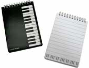 Notizblock A6 Keyboard, Notenlinien 