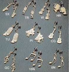 Ohrhänger Instrumente 3D 