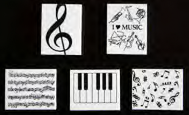 Radierer "I love music" Notenlinien