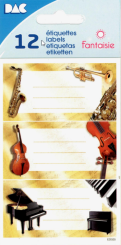 Sticker Nr.8 Etiketten Instrumente 
