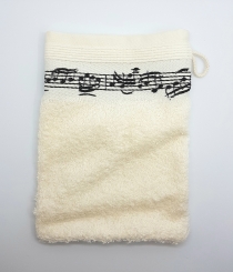 Handschuh/Waschhandschuh Notenlinien 