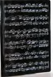 Notenmappe A4 Noten/Instrumente weiß mit buntem Violinschlüssel