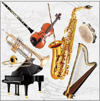 Servietten Cocktail Instrumente 