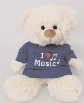 Teddybär I love music 